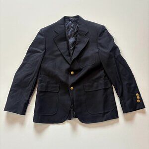 Brooks Brothers 100% Wool Suit Jacket Blazer Navy Blue Student Academic Uniform